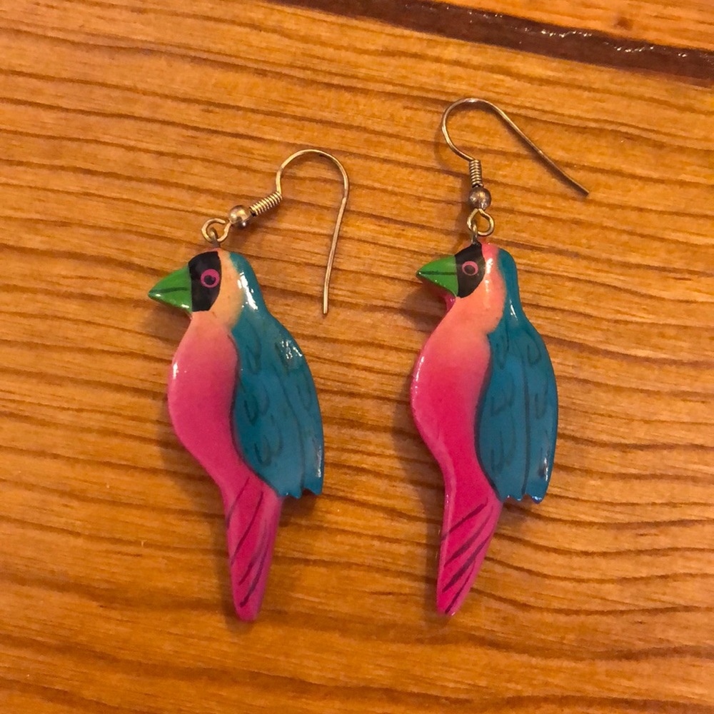 Wooden Bird 🐦 Earrings (NWOT)